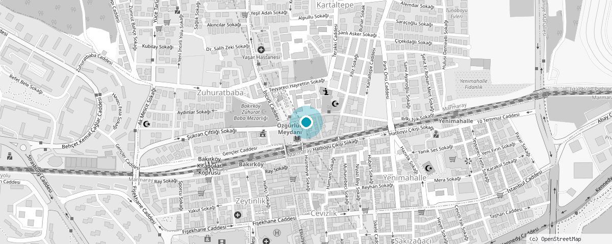 Carte de l’agence Traveland Turizm à Bakırköy